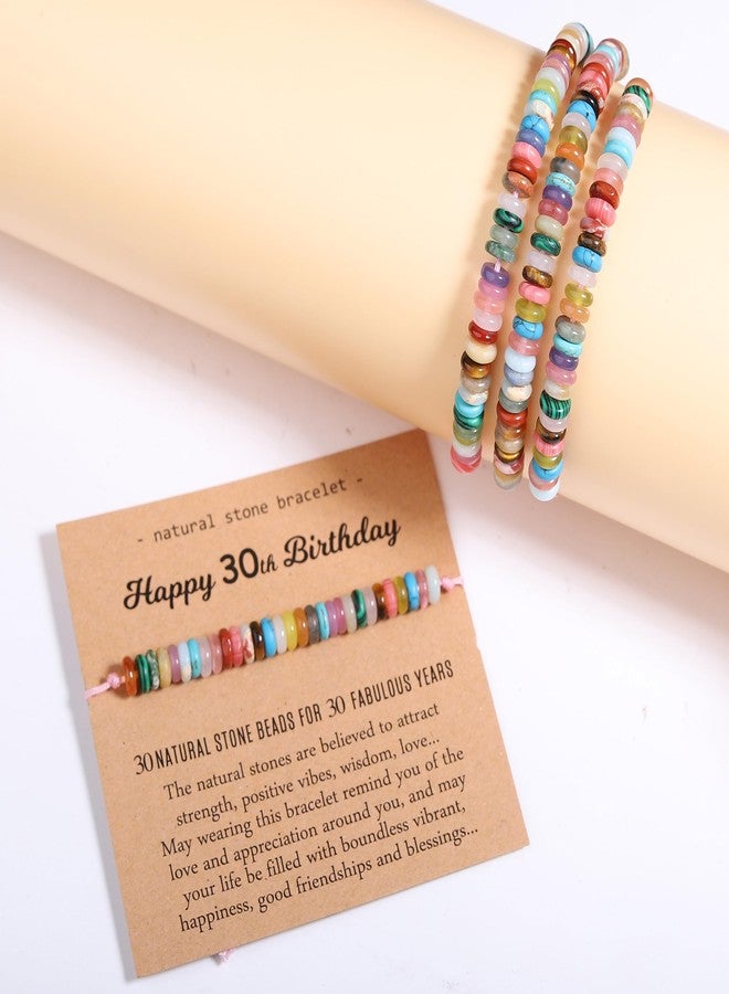Korotho 40th Birthday Gifts Women Unique 40th Year Old Milestone Birthday Bracelets, Happy Turning 40th Bday Gift for Forty 40 Yr Old Women Friends Natural Crystal Beads Bracelet Jewelry for Her - Image 4